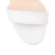 Yacht white leather wedge sandal