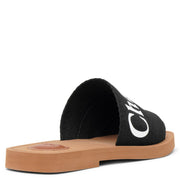 Woody black slide sandals