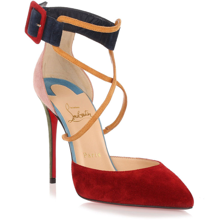 Suzanna 100 multi colour suede pump