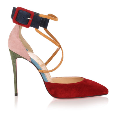 Suzanna 100 multi colour suede pump