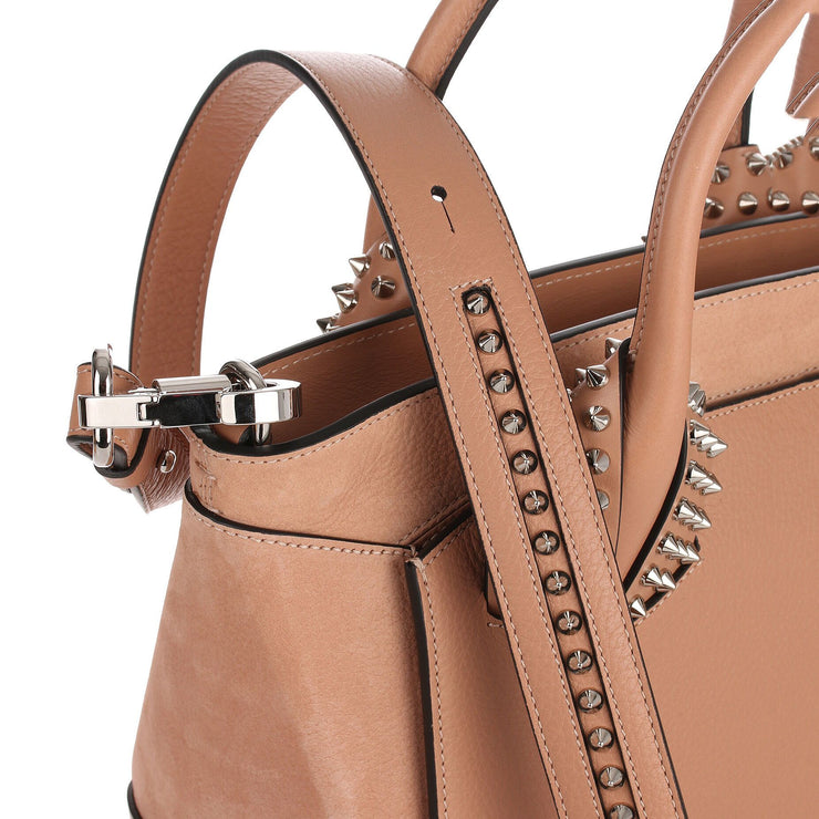 Eloise small beige leather bag