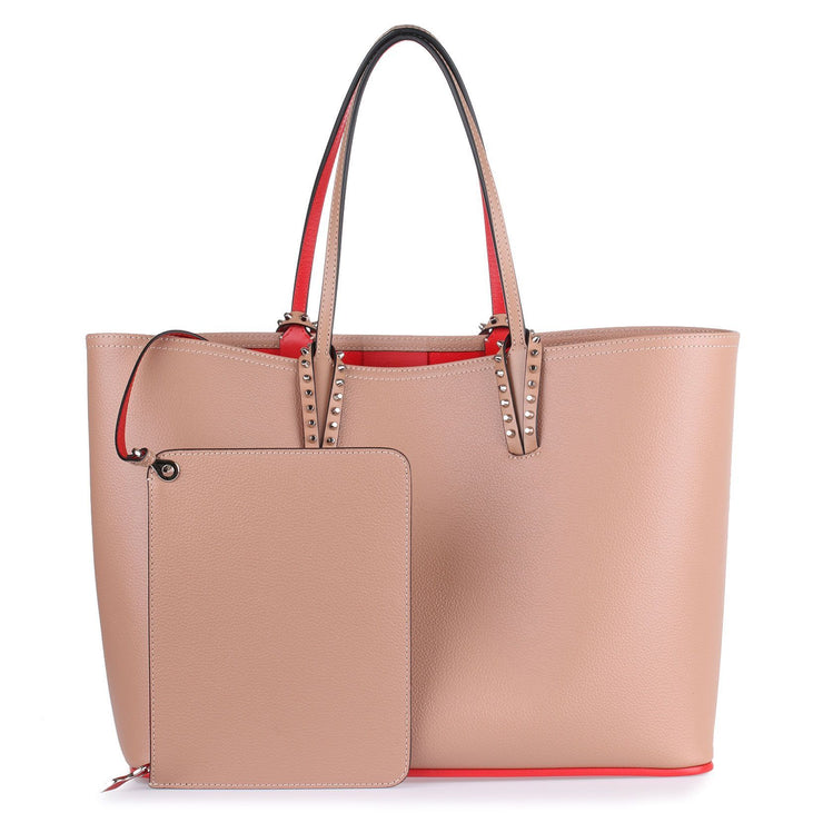 Cabata beige leather tote bag