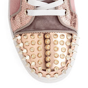 Lou Spikes pink suede sneakers