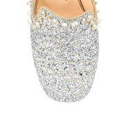 Spiky Sun 35 silver glitter mules