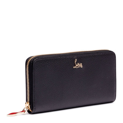 Panettone black leather wallet