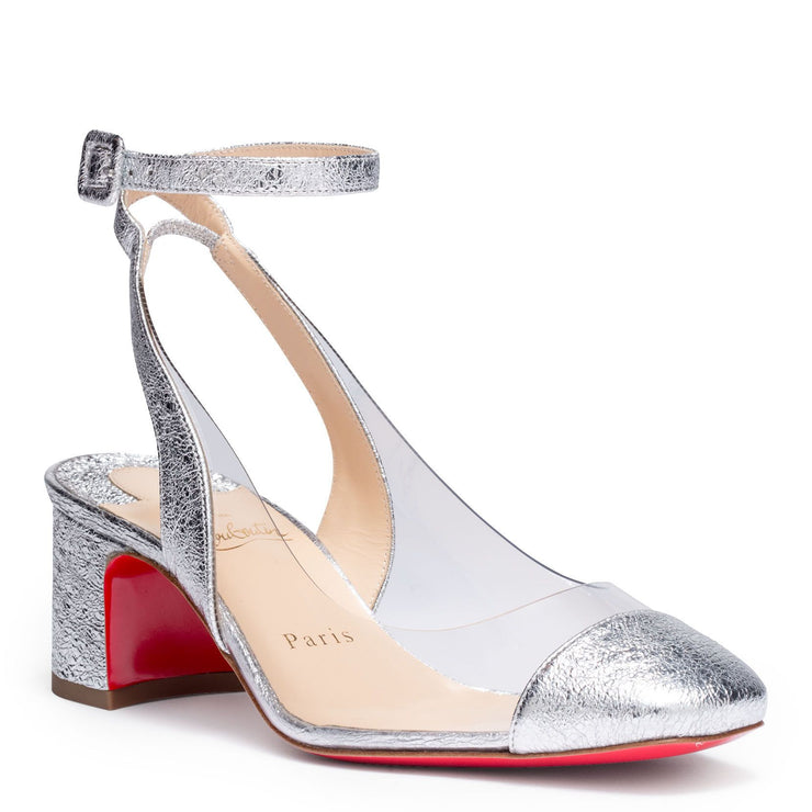 Asticocotte 55 silver patent leather pumps