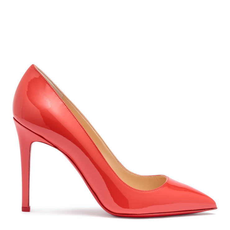 Pigalle 100 light red patent leather pumps