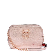 Rubylou mini rose gold leather bag