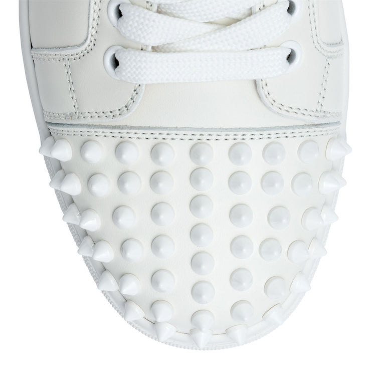 Vieira white leather spike sneakers