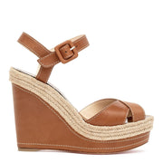 Almeria 120 tan leather espadrilles