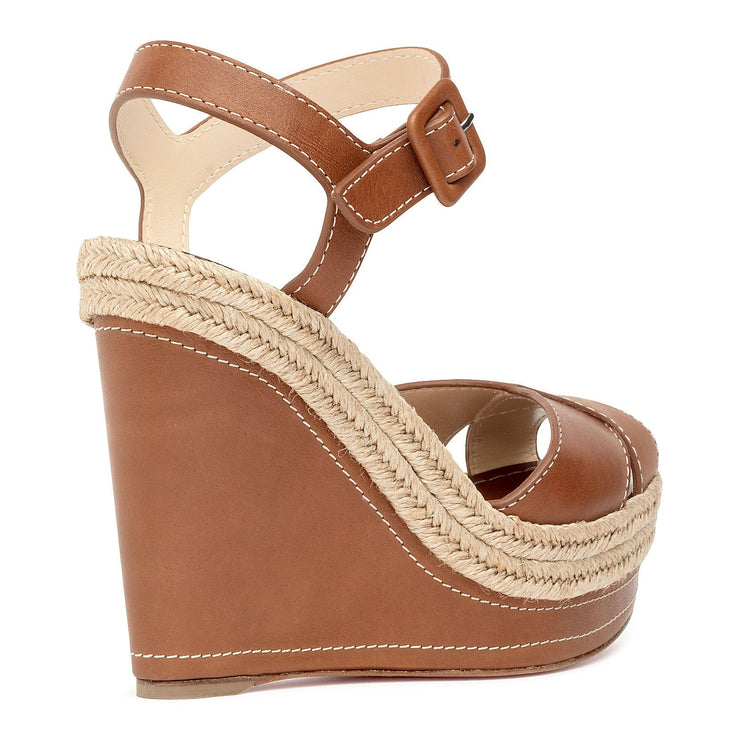 Almeria 120 tan leather espadrilles