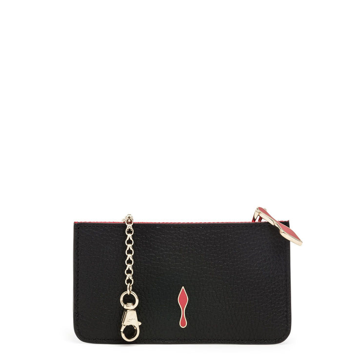 Credilou black leather key & card holder