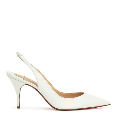 Clare sling 80 patent white pumps