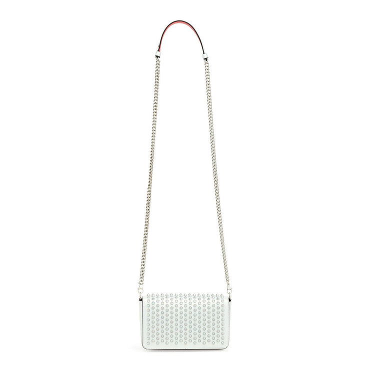 Zoompouch calf leather spikes and crystal bag