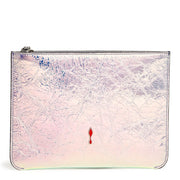 Loubicute Banquise Metal leather pouch