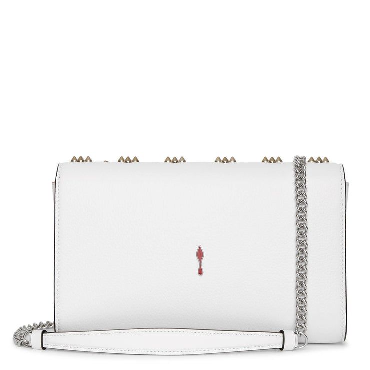 Paloma white leather clutch bag