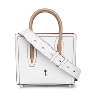 Paloma S Mini white leather tote bag