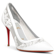 Galativi 85 white lace pumps