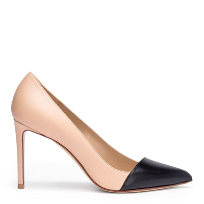 Two-tone 90 leather pumps
