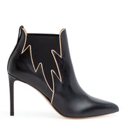 Black 90 flame ankle boots