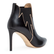 Black 90 flame ankle boots