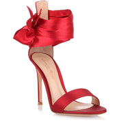 Gala red silk sandal