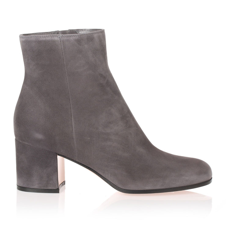 Margaux grey suede heel ankle boot