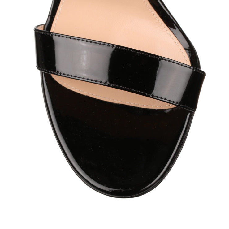 Brigitte 105  patent black sandal