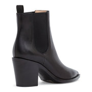 Romney 70 black leather pointed boots