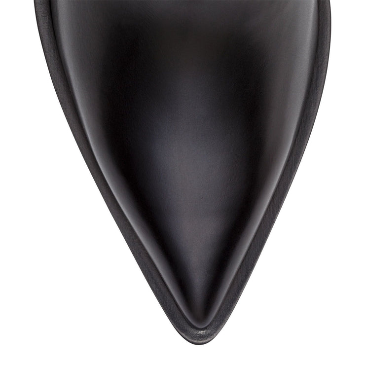 Romney 70 black leather pointed boots