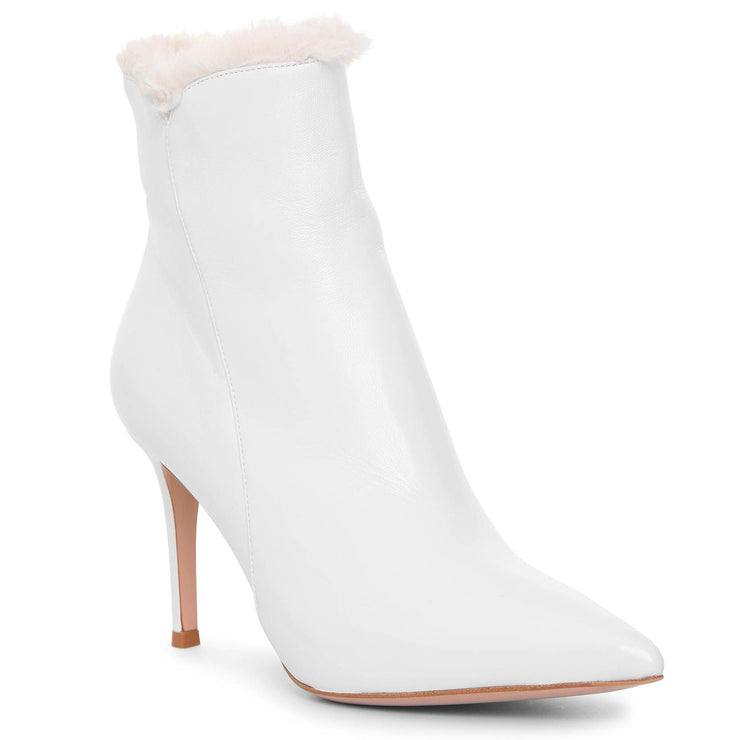 Levy 85 white ankle boots