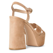 Bebe platform suede sandals