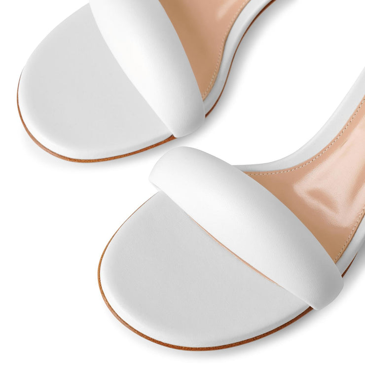 Bijoux 55 white leather sandals