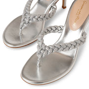 Crystal Tropea 70 braided thong sandals