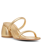 Gold leather 60 mule sandals