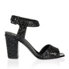 Black glitter sandal