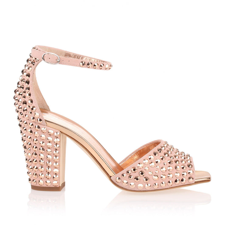 Lavinia rose gold studded sandal