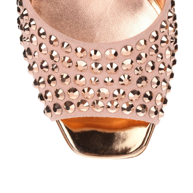 Lavinia rose gold studded sandal