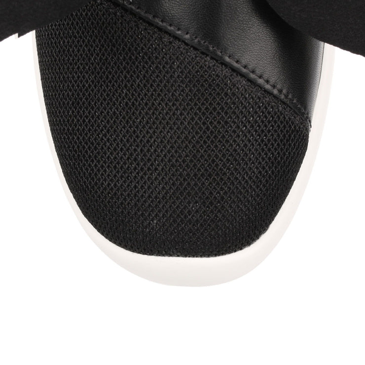 Black crystal embellished bow sneaker