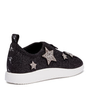 Alena Star black glitter sneakers