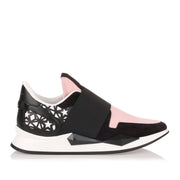 Black and pink runner sneaker