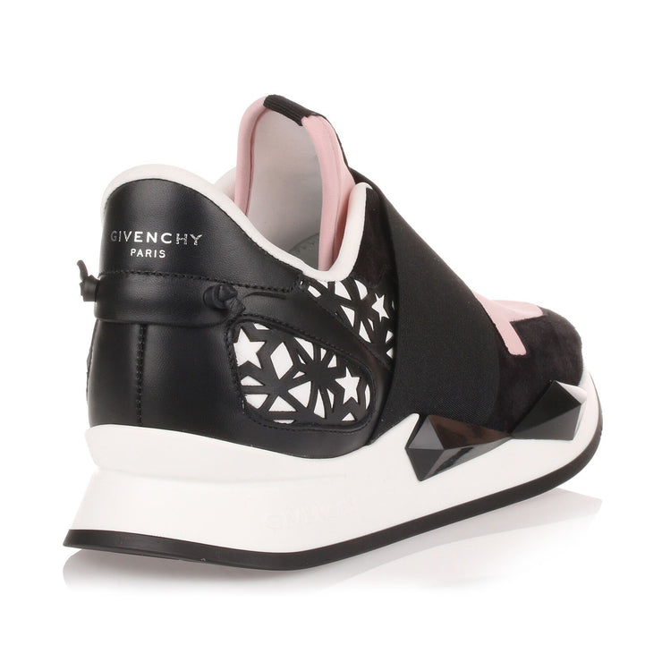 Black and pink runner sneaker