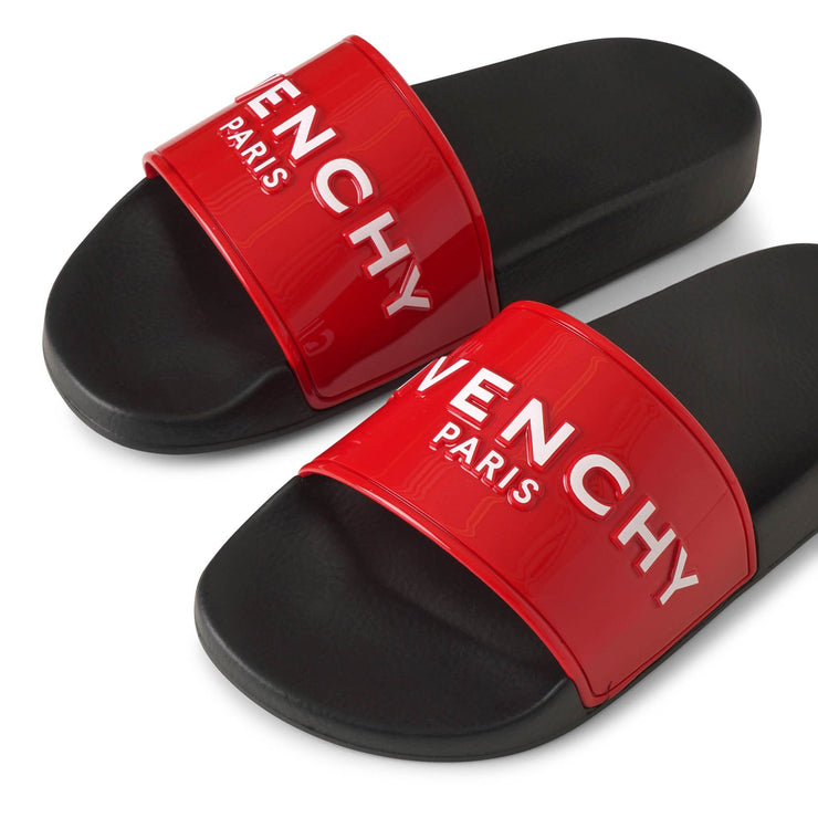 Givenchy Paris rubber glossy red sandals