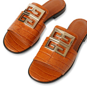 4G embossed leather sandals