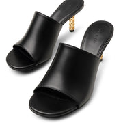 G Cube 70 black leather mules