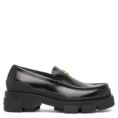 Terra black leather loafers