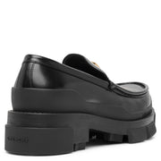 Terra black leather loafers