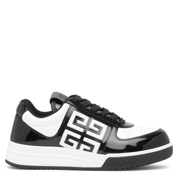 G4 low top white leather sneakers