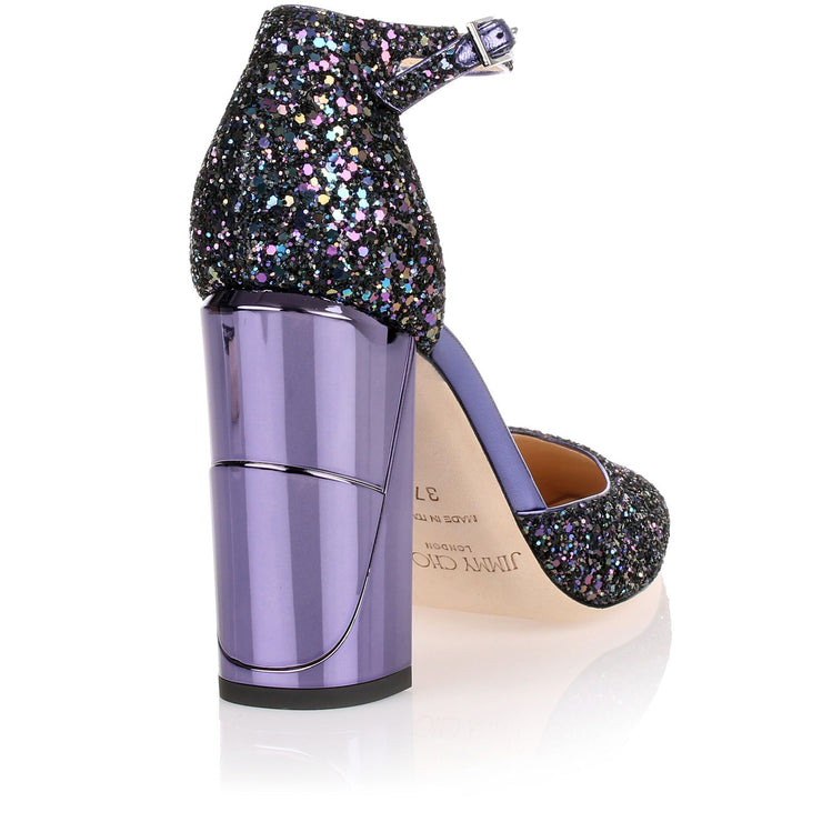 Mabel 95 purple glitter pump