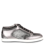 Miami metallic grey velvet sneaker